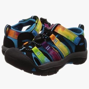 KEEN unisex Newport Rainbow tie dye size 3